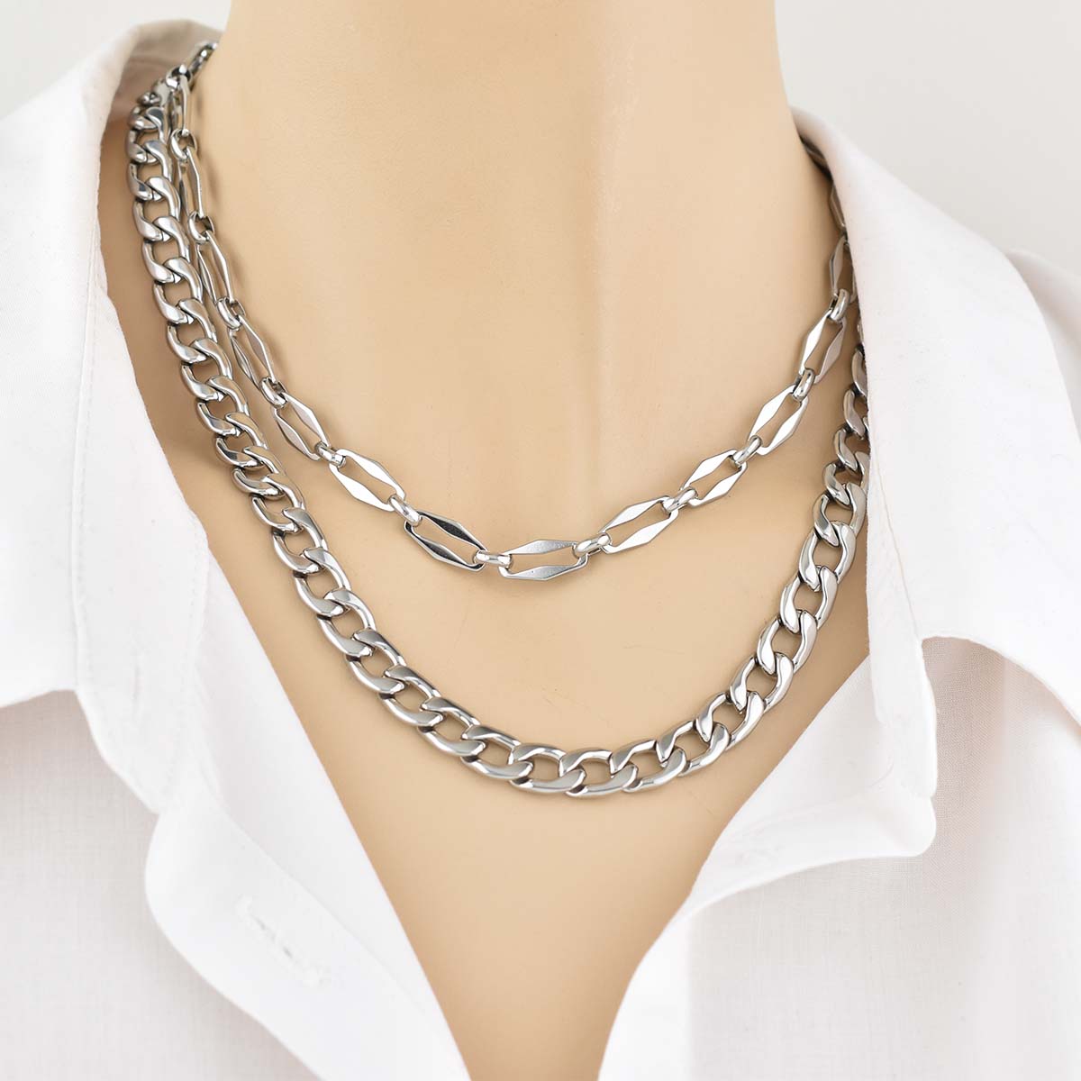 Aventuaz Chain Silver 9MM Αλυσίδα λαιμού από ανοξείδωτο ατσάλι 316L